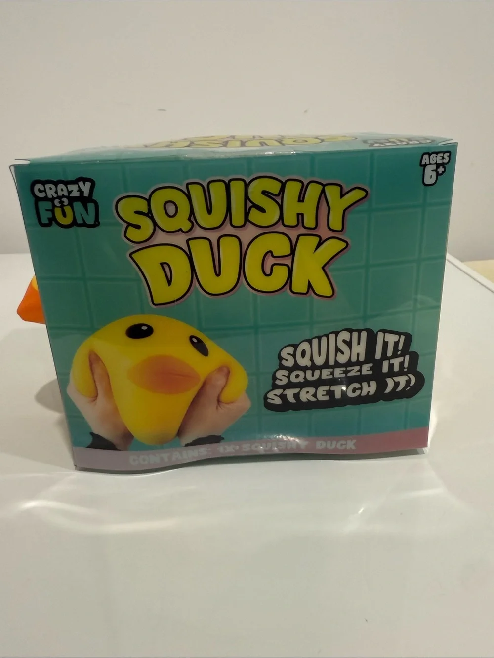 Crazy Fun Squishy Duck Plush - Bright Yellow